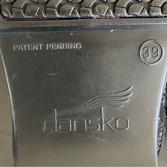 Dankso XP Professional Black Gold speckled Leather Clogs Shoes Womens Sz 39 - Picture 6 of 7